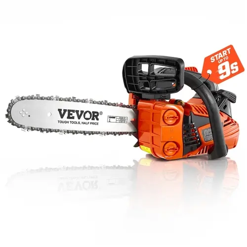 VEVOR Gas Powered Chainsaw, 12/16/18/20/22 in Bar, 25.4/40/52/58/62 CC 2-Stroke Engine, Throttle-Sync Choke, Non-Slip Handle, Dual Tanks, for Wood Cutting & Tree Trimming