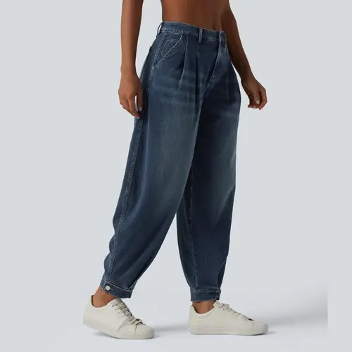 Halara Flex™ Mid Rise Denim Casual Balloon Joggers with Pockets