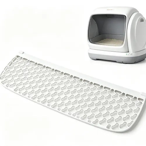 Meowant Large Automatic Litter Box with Small-Hole Filter Screen and Included Accessories for Cat Litter Waste Management