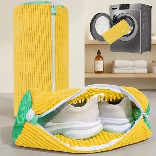 Laundry Shoe Washing Bag for Washing Machine - Protect Your Footwear during the Wash Accessories shoe washing,Mesh Accessory mesh laundry Grey