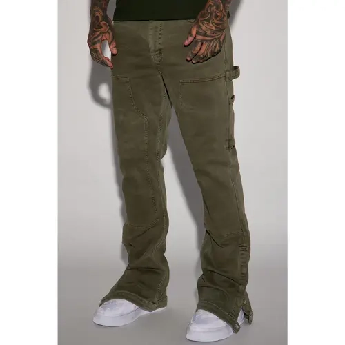 Indestructible Slim Flare Carpenter Pants - Olive