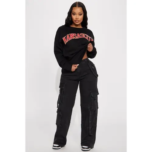 Desi Mineral Wash Cargo Pant - Black
