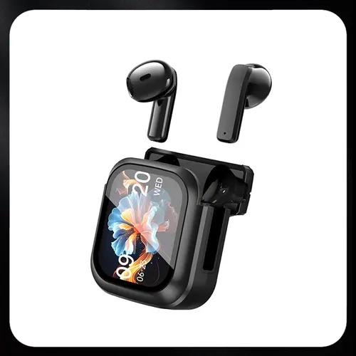 Bluetooth 6.0 Wireless Audio Earbuds, Touch-Screen Charging Case, ANC Noise Cancellation, ENC Enhanced Calls, HiFi Stereo Music, Multi-Language Support, Remote Camera Control, Find Earbuds Function, Long Playtime, Stable Connection for iPhone & Android