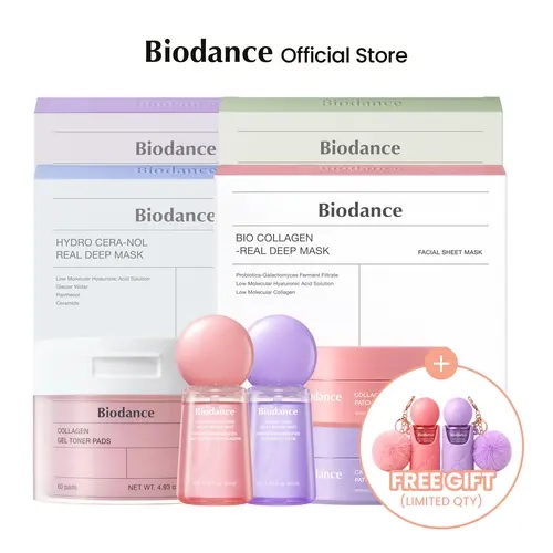[Biodance Official] LIVE EXCLUSIVE Bundle | Biodance All Time Hero Bundle | #1 Viral Hydrogel Masks, Hydrogel Splash Mist, Collagen Toner Pads, Eye patches