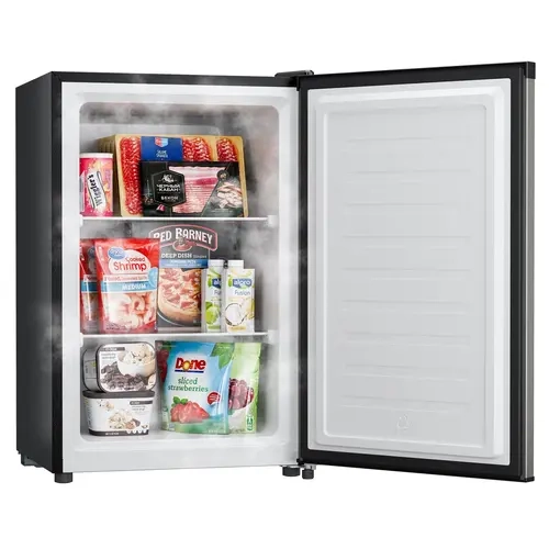 Upstreman 3.0 Cu.ft Compact Upright Small Temperature Control Freezer - Lightweight, Reversible Door, Fast-Efficient Cooling, 5 Thermostats, Ice Trays, Defrosting Tools, -24°C/-12°C, 20.3" W x 18.9" D x 31.6" H, Easy Maintenance, Adjustable, for Apartment