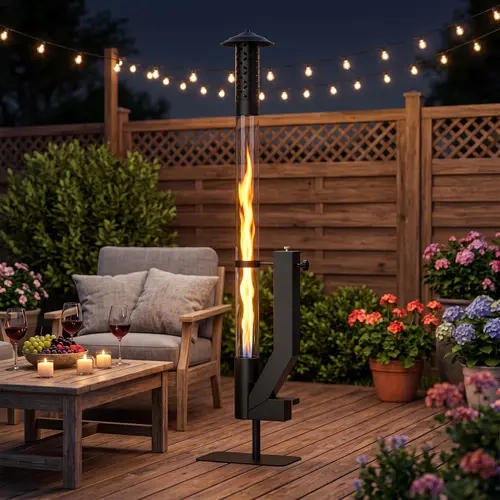 ABORON Pellet Stove for Outdoor Use, Portable Wood Pellet Fire Pit with Base, Pellet Heater for Patio Backyard Bonfire Camping Beach Garden