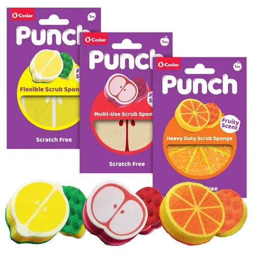 O-Cedar Punch Scrub Sponges - Individual Pack
