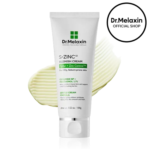 [Dr.Melaxin Official] S-ZINC Blemish Cream | Sulfur Zinc Control Acne Cream for Oily Sebum Prone Skin | Barrier Support 100g