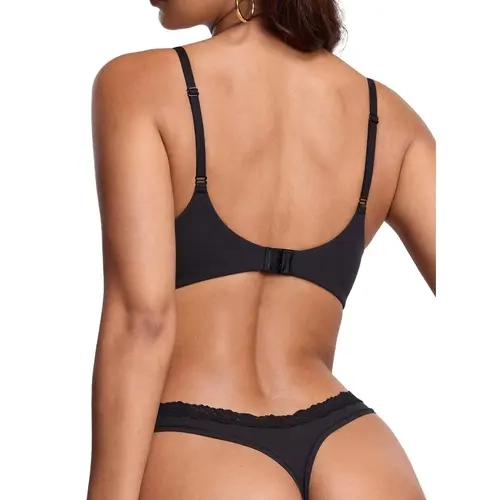 DOBREVA Women's Lace Thongs Seamless Underwear 3 Pack Fit Clothes