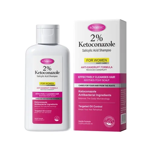 [Buy 1 Give 1] KORMESIC 2% Ketoconazole Women's Shampoo, Salicylic Acid Anti-Dandruff Shampoo for Itchy Flaky Scalp, Oil Control, Irritation Relief with Centella Asiatica Extract, Salicylic Acid Shampoo