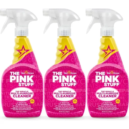 The Pink Stuff Multi-Purpose Spray Bundle Streak Free, Tough on Grease & Grime 25 Fl Oz 3pk