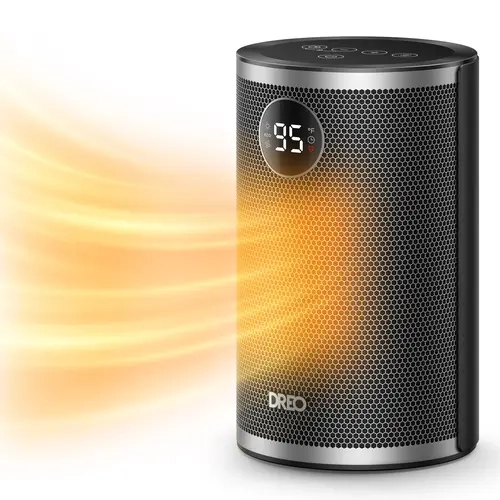 DREO Portable Electric Space Heater with Thermostat, for Indoor Household Use