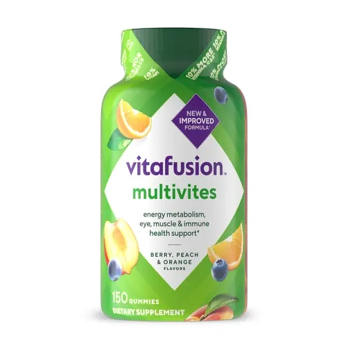 [Vitafusion] Multivitamin Gummies - 150 Count - Berry, Peach, & Orange Flavored Gummies