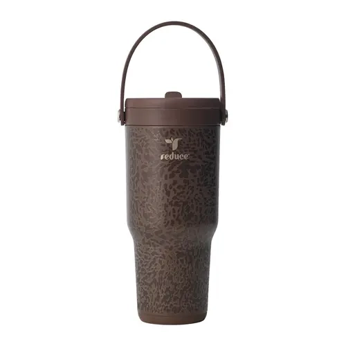 Reduce 34oz Insulated Stainless Steel Tumbler - Chiller GO Portable Vacuum Leakproof Drink Tumbler with Silicone Handle, Leak-Proof Flip Straw Lid, Vacuum Flask Water Bottle
