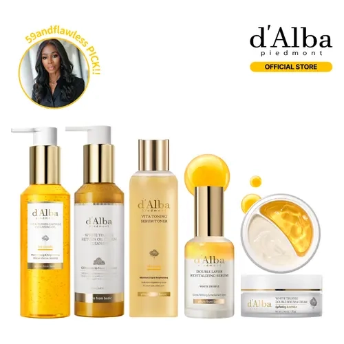 [OFFICIAL d'Alba] [Live Exclusive] Night Repair Truffle Set — 5 Step PM Recovery Routine (Oil Cleanser + Cream Cleanser + Toner + Firming Serum + Serum-Cream)