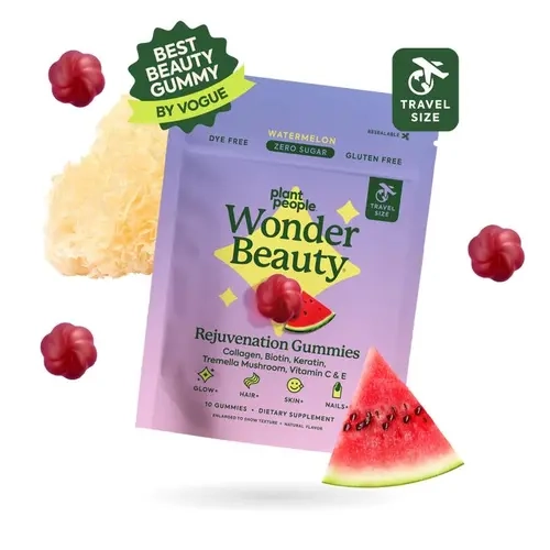 Wonder Beauty, Rejuvenation Gummy: TRAVEL SIZE - Hair, Skin & Nails Rejuvenation - Edible Skincare - Marine Collagen, Tremella Mushroom