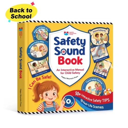 TIMETOME Live Safety Interactive Sound Book for Kids, Preschool Early Learning Screen-Free Educational Toy with Over 50 Audio Tips, 10 Real-Life Scenes, USB-C Charge, Back-to-School Gift, Over 50 Tips