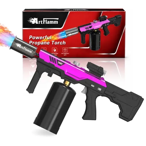 ARTFLAMM Powerful Turbo Blow Torch, One Tap Max Heat Button, Ergonomic Grip; Weed Burner, Melts Ice; for Camping, Welding, DIY(Tank Not Included) toolupgrade