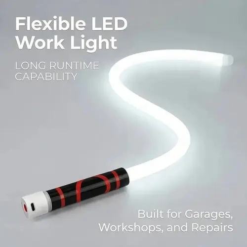 27" Portable Bendable LED Flashlight Stick - Rechargeable High Lumen Hands-Free Work Light, Car Accessories, Mechanic Tool for Car Repair, Garage Use (Flash Lights & Lighting)