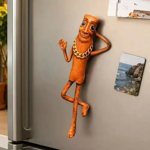 Tung Tung  Tung Sahur Plush Toy - Bendable Wire Frame Wooden Man Doll, Funny Desk Trinkets for Office Shelf Decor, Novelty Gifts for Teens, Poseable Flexible Toys