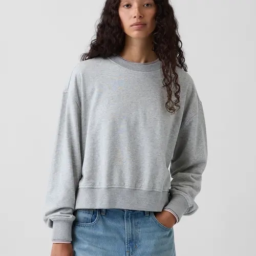 Gap Women's VintageSoft Terry Oversized Wedge Side-Slit Sweatshirt