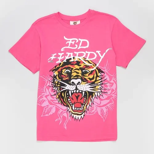 ED HARDY Tiger Face Girls Tee