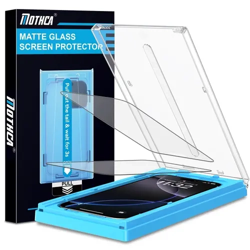 Mothca 2-Pack Matte Non-Privacy Tempered Glass Screen Protector for iPhone 18 Pro Max/17 Pro Max - Auto Fit Dust-Free Box, Full Coverage, Silk-Smooth Protective Anti-Fouling Cellphone Accessory