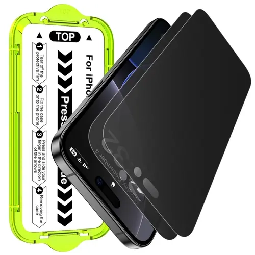 Esanik 2-Pack Matte Privacy Screen Protector for iPhone 18 Pro Max, Face ID Compatible, Anti-Spy, Anti-Glare, Anti-Fingerprint, 9H Tempered Glass, Flawless Fit Tray, Smooth as Silk, Enhanced Impact Protection