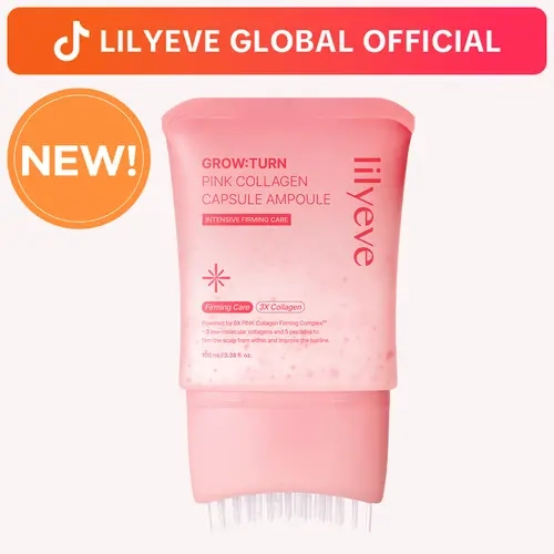 [LILYEVE] Pink Collagen Capsule Scalp Serum | Collagen Scalp Serum for Firming Scalp & Hairline Care, Korean Hair Care | 3.38 fl. oz.