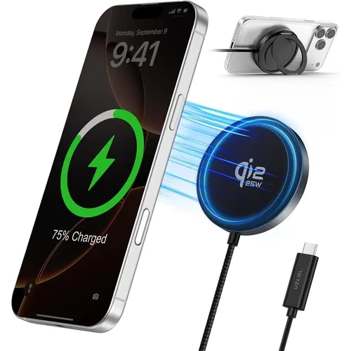 25W Wireless Charger Pad, Qi2 & Qi2.2 Certified Magnetic Phone Charger, MagSafe Compatible Charging Station for iPhone 17/16/15/14/13/12 Series & AirPods Pro/4/3/2 (Charger Not Included)(Requires 20-30W+ Adapter) tiktokshopbacktoschool