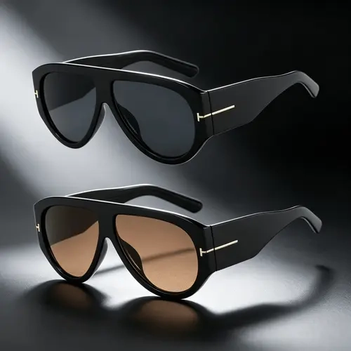 〖Summer Vibes〗1/2 PCS Oversized Pilot Aviator Sunglasses for Women Men, Retro 70s Luxury Thick Wide Frame Fashion Shades UV400 Protection Eyewear