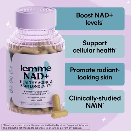 Lemme NAD+ Capsules – Cellular Energy & Anti-Aging Support, 30 Servings