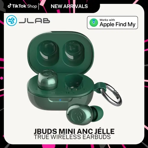 JLab JBuds Mini ANC Jélle True Wireless Earbuds, Active Noise Cancelling, Spatial Audio, iOS Find My, Bluetooth 6, IP55 Water Resistant, iOS and Android