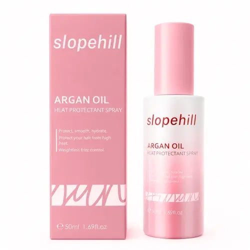 Slopehill Argan Oil Heat Protectant Hair Spray - Heat Protectant for Hair, Lightweight Daily Haircare Mist with Vitamin E & Silk Protein, Anti-Frizz Smoothing Formula (techvibes)