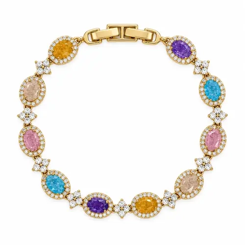 copper alloy jewelry CZ Stainless Steel bracelet for Women
