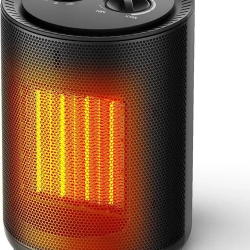 XBEAUTY 1500W Power Corded Portable Space Heater - Indoor Use, Adjustable Heating, 2 Heat/ Fan Modes, Overheat & Tip-Over Protection, Flame-Retardant Compact Electric Desk Heater