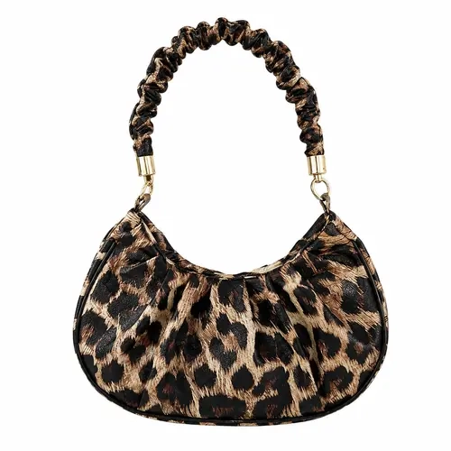 Xggrin Women's Leopard Animal Print Shoulder Handbag - Chic, Fashionable Patterned, Aesthetic Daily Elegance Bag for Everyday Use, 10.6x9.8x2 in, Animal Print Handbags