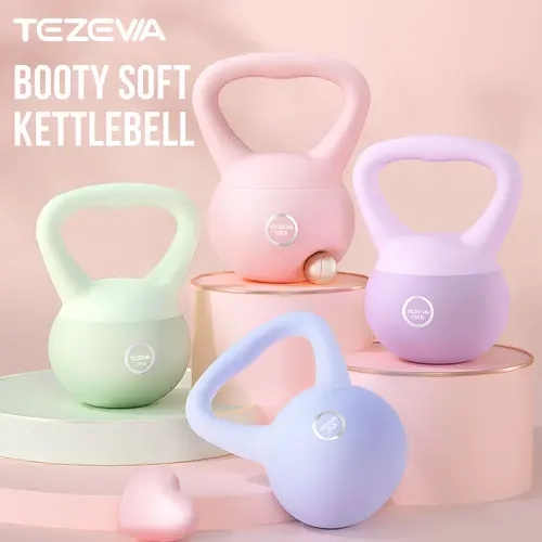 Soft-Coated Kettlebells Set 10/15/20lb - Non-Slip Handle Grip, Compact Weights for Home Workout Equipment, Strength & Core Training, Portable Gym Gear for Indoor Gym and Home