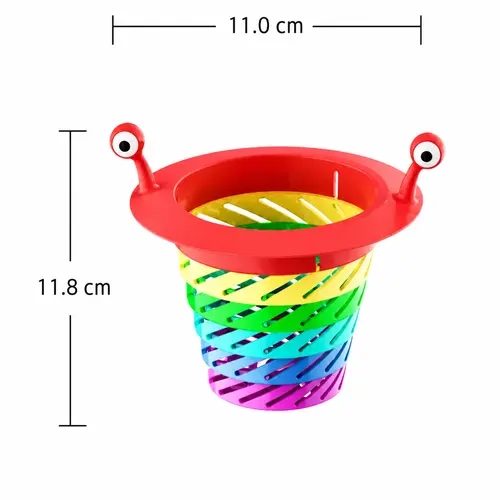Rainbow Expandable Sink Strainer Basket Kitchen Utensil - Rotatable Retractable Drain Filter, Anti-Clog Food Scraps Catcher, Hands-Free Garbage Disposal Tool for Home Kitchen, Utensils