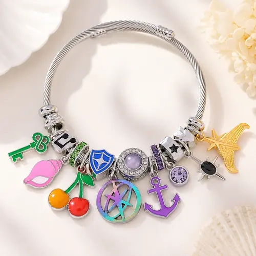 Inspired Charm Bracelet for Women, Adjustable Beaded Friendship Bracelet, K-Pop Fan Gift for Music Lovers & Collectors