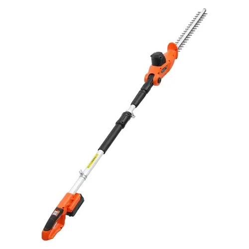 VEVOR 20V Cordless Pole Hedge Trimmer, 18-Inch Nylon/Steel Double-Edged Blade, 74-94In Telescopic Reach, 2.0Ah Battery & Fast Charger, Limb Branch Cutter Garden Tool