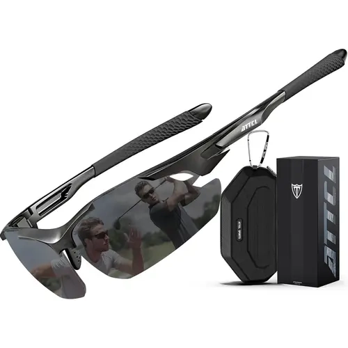 ATTCL Men's Polarized Athletic Sunglasses - 0.8 oz TR90 Anti-Slip Grip Frame, UV400 Protection, Lightweight Polarized Sports Eyewear for Outdoor Sports, Fishing
