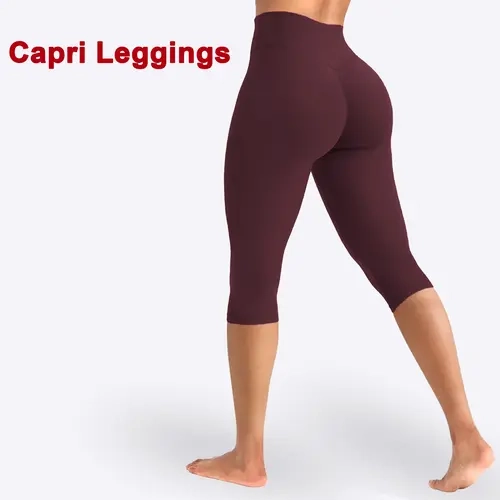DEEFY SoftMotion Women's High Waisted Capris Soft Stretchy Leggings Fit Athletic Chic Activewear Yoga Gym Workouts Yoga Fashion