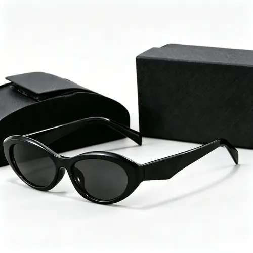 Women's Oval Cat Eye Sunglasses - Retro Y2K Style Polarized Fashion Eyewear