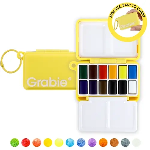 Grabie Art On-The-Go Mini Watercolor Keychain