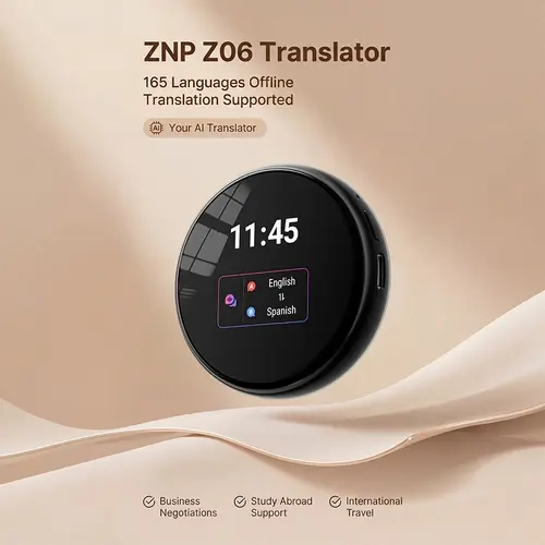 Z06 Model Portable Multifunctional Translation Pen - Smart Recorder with Built-in Display, Magnetic Attachment, Lanyard Design, Photo Translation, Long Battery Life, Ideal for Business Meetings, Travel