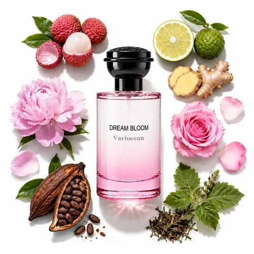 Variocean Dream Bloom Perfume for Women 1.7FL Oz(50ml) & 3.4FL Oz(100ml), Long Lasting Eau de Parfum, Fresh Lychee Rose & Peony Floral Fragrance, Luxury Scent Gift for Her