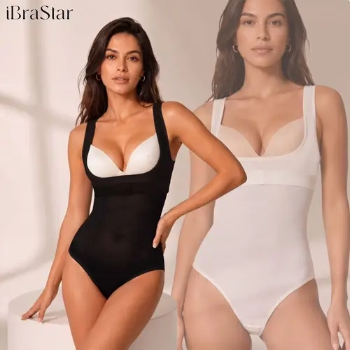 iBraStar Posture Support Bodysuit for Women, Tummy Control Shapewear, Full Body Sculpting & Back Support, No Padding