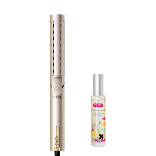 【Live Only】TYMO AIRQ Professional Hair Curler & Straightener + Heat Protectant Spray Bundle - 2-in-1 Hair Styler & Lightweight Argan-Infused Heat Protection Spray, Smooth Curls, Sleek Straight Hair & Glossy Finish, Easy Styling Hair Care Set