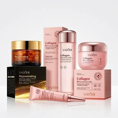 Korean Capsule Face Cream Skincare Kit, TikTok Viral 4-Piece Set, Brightening, Hydrating, Uneven Skin Tone Correction, Day & Night Moisturizer, K-Beauty Repair Formula